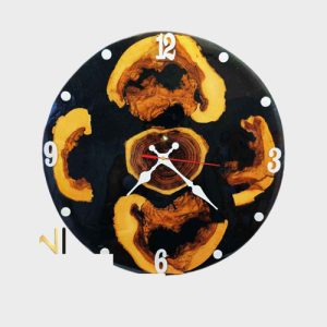 ساعت دیواری چوب ورزین کد 40